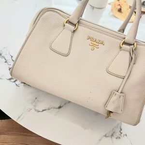 Prada White Elegant Leather Women's Bag